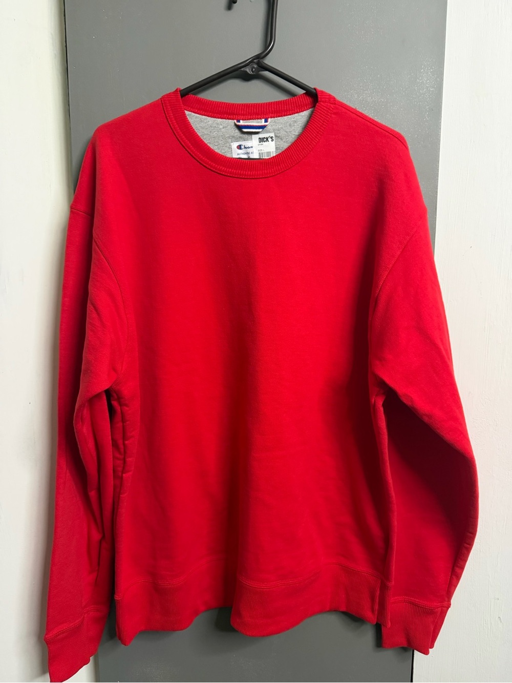 Champion Red Crewneck Sweatshirt - Men's Pullover